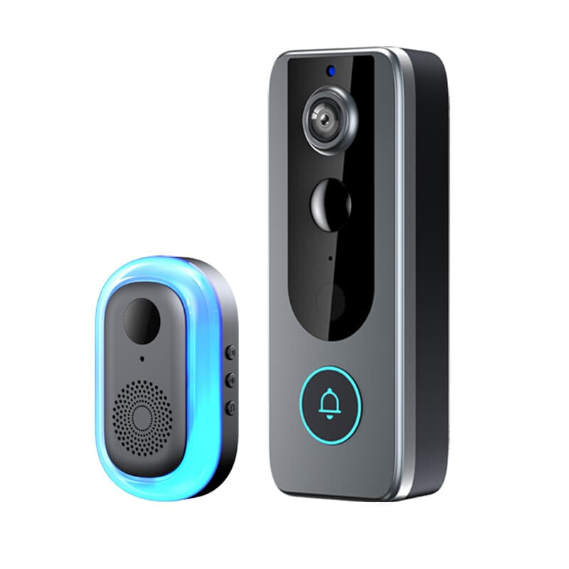 ochama Smart Doorbell Video-Türklingel Heimüberwachungskamera Elektronisches Guckloch Fernüberwachung Wetterfest Super-HD-Nachtsicht