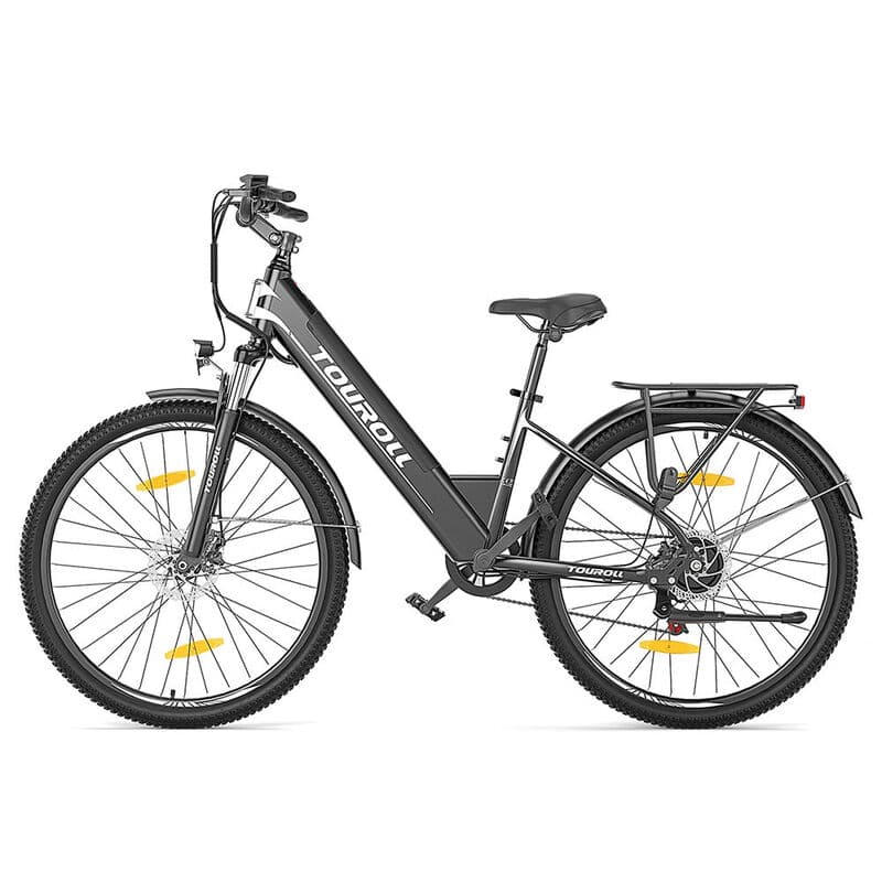 Touroll J1 ST E-Bike mit Tiefgangrahmen, 27,5 Zoll, 36 V 15,6 Ah, 250 W, schwarz