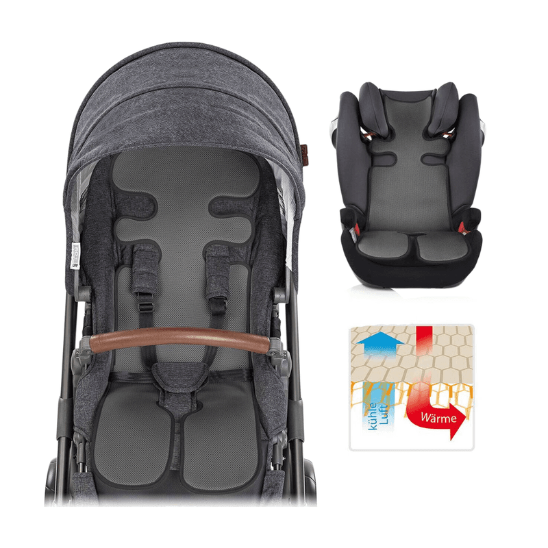 Zamboo Atmungsaktive Sommer Sitzeinlage für Kinderwagen, Buggy und Babyschale