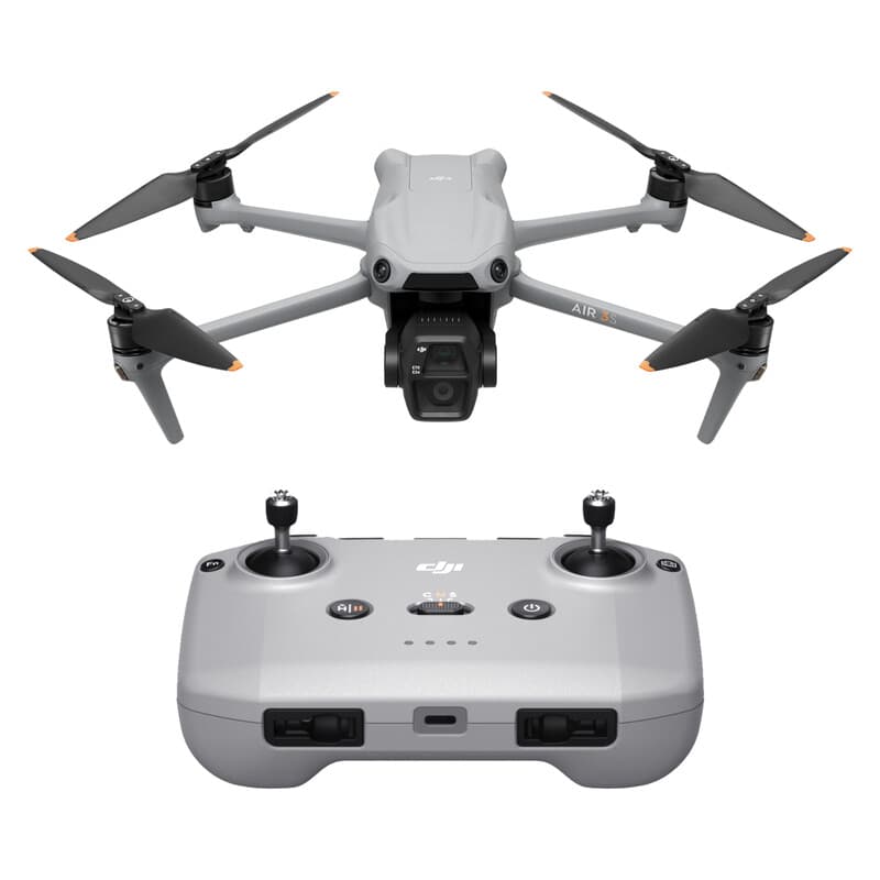 DJI Air 3S Fly More Combo (RC-N3), Drohne mit 2,54 cm CMOS-Weitwinkel- und Mittelteleobjektiv, 4K/60 fps HDR-Video, nachtomnidirektionaler