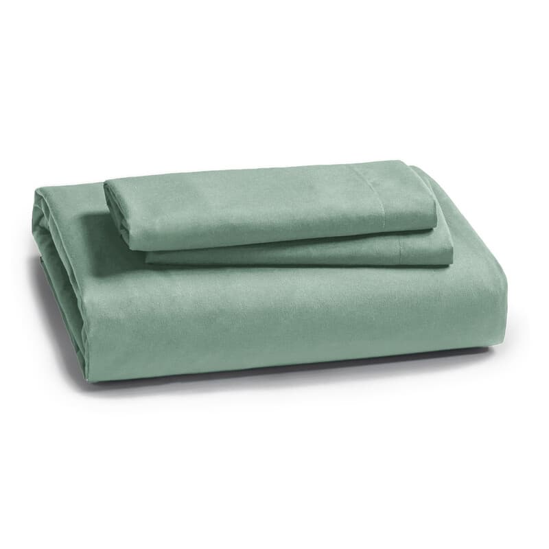 Parure de lit 135 x 200 cm 4 pièces Vert clair - Ensemble de 2 housses de couette avec 2 taies d'oreiller 80 x 80 cm, ensemble de parure de lit en