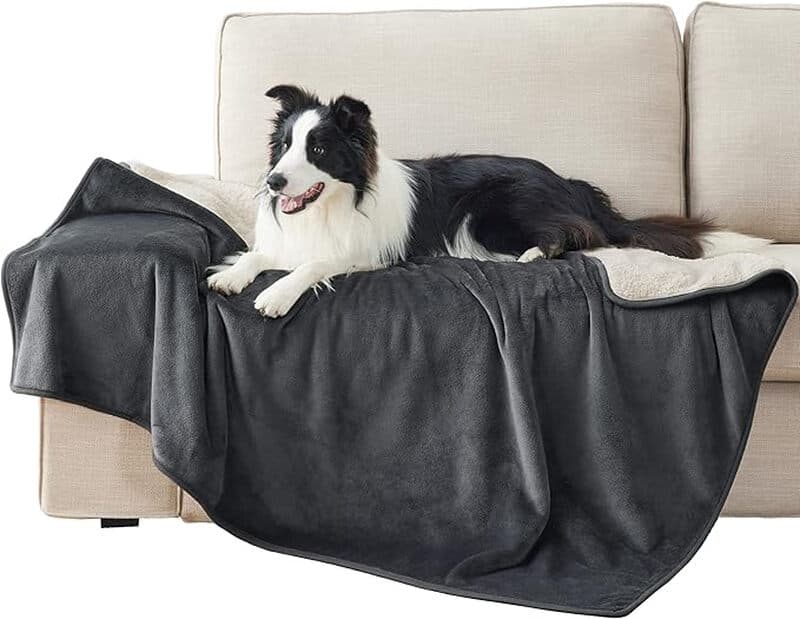 Bedsure wasserdichte Hundedecke für große Hunde, Outdoor-Hundedecke, waschbare Hundedecke, Sofaschutz, Sherpa-Fleece-Katzendecke, flauschig und