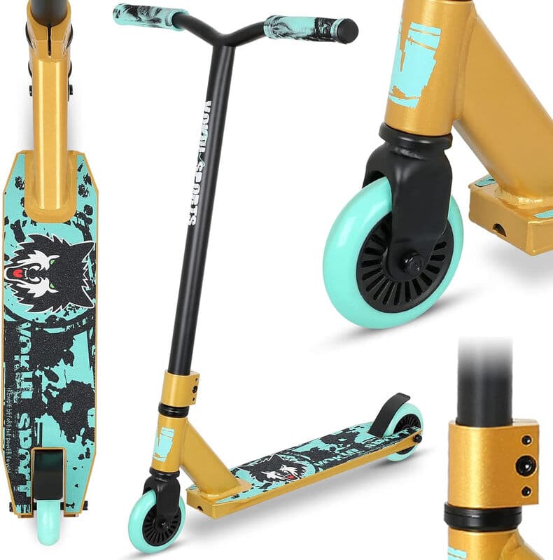 VOKUL Pro Trick Scooter, Einsteiger-Unterhaltungsscooter für Kinder ab 6 Jahren, Aluminium und leichtes BMX-Freestyle-Scooter-Set für Anfänger
