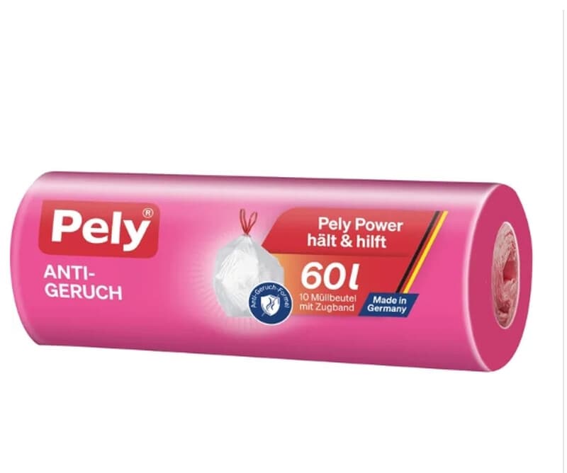 Pely Zugband-Beutel 60l Anti-Geruch 10 St