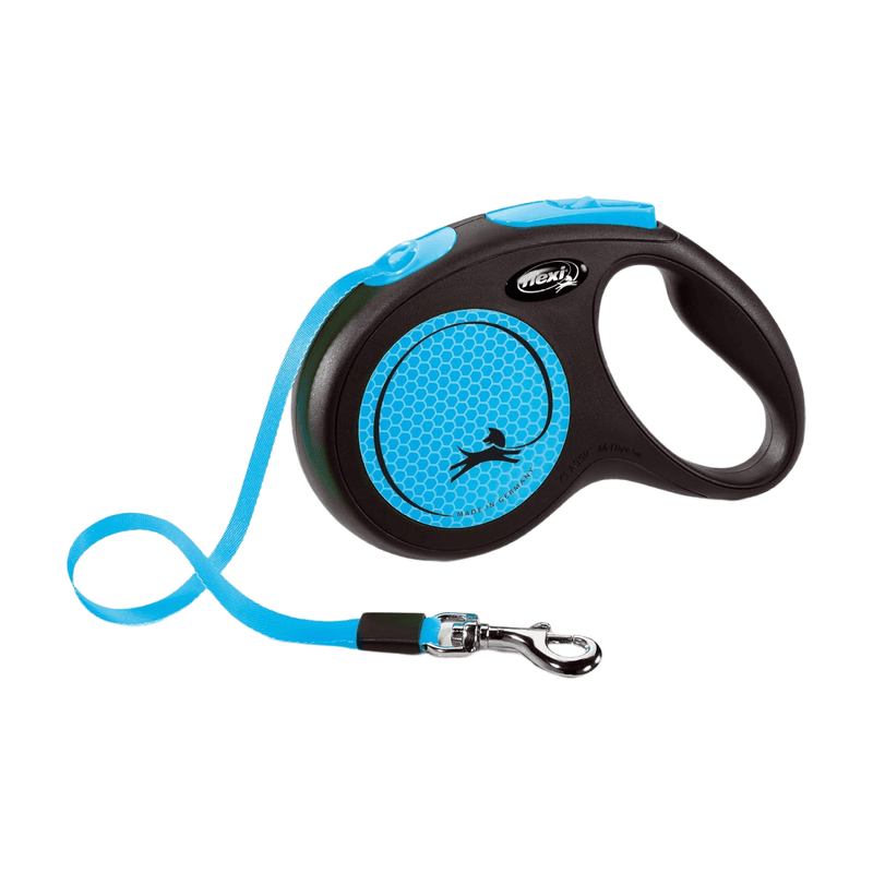 Flexi New Neon Laisse Noir/Bleu M - 5 m