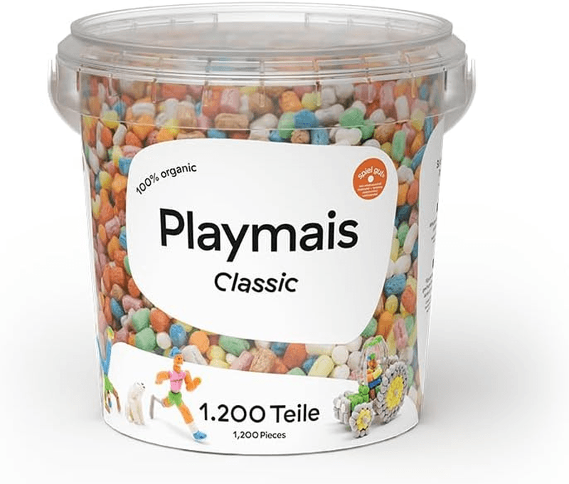 Playmais Classic 1200 Teile | Bastelset | natürliches Spielzeug | inkl. Schwämmchen, Bastelmesser | vegan, verantwortungsvoll & sicher für Kinder &