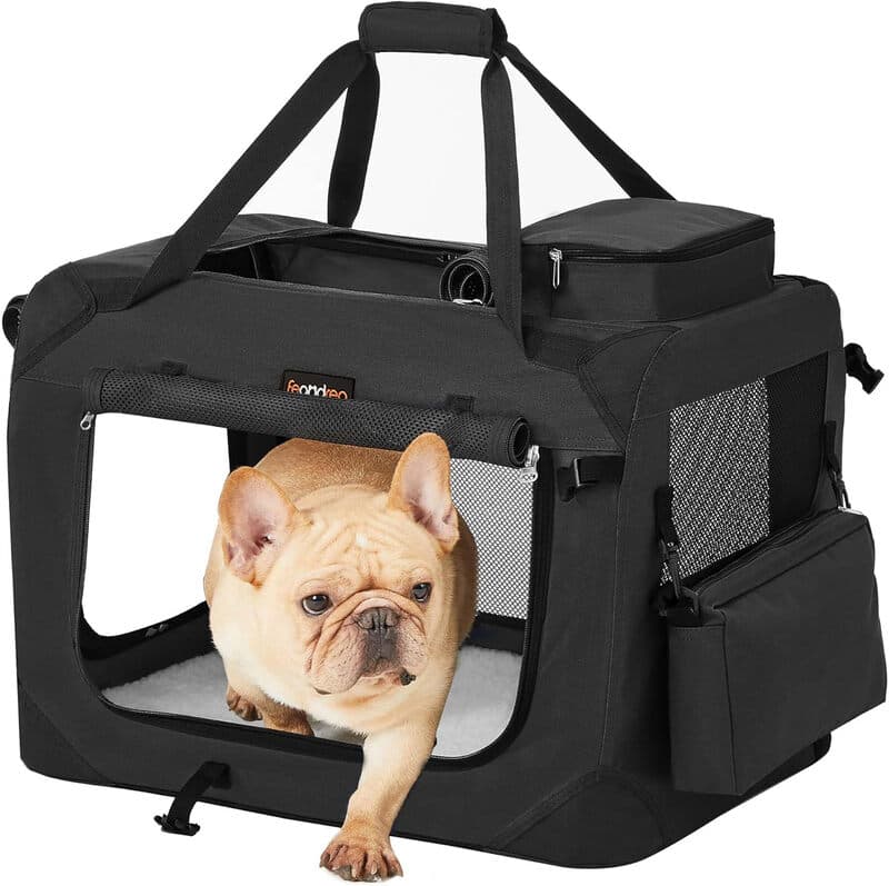 Feandrea Boîte de transport pliable pour chien - 60 x 42 x 42 cm - Noir