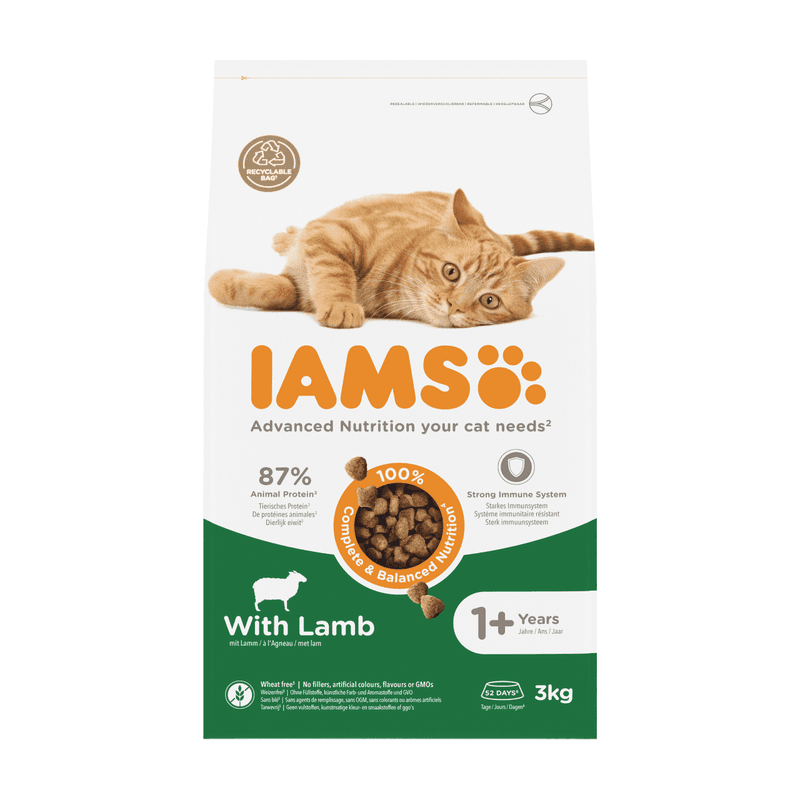 IAMS Croquettes pour chat adulte à l'agneau 3 kg