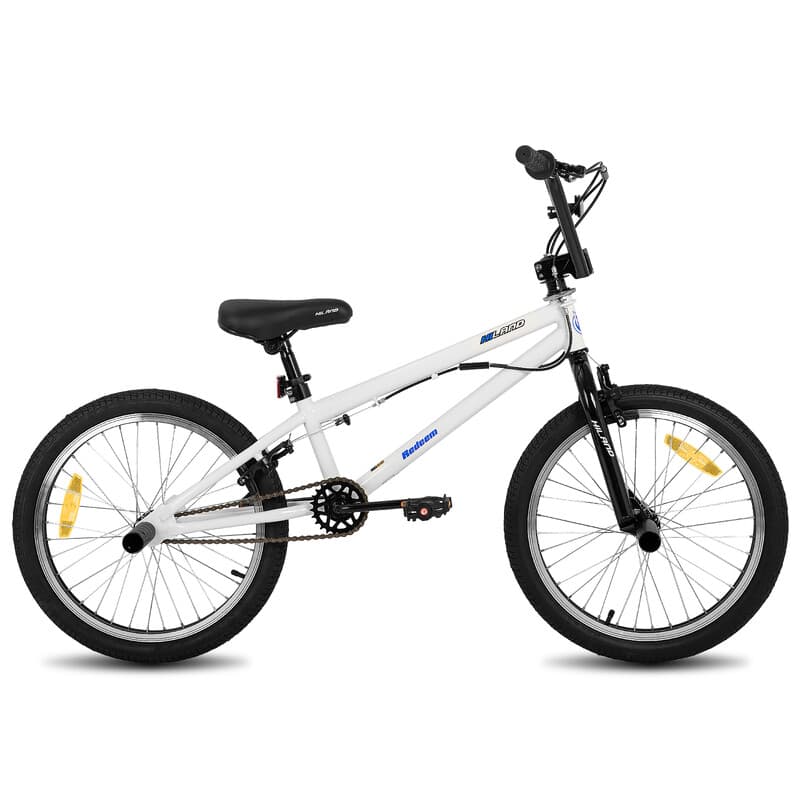 Hiland Redeem 20-Zoll-BMX-Fahrrad für Kinder und Teenager, Freestyle, für Anfänger bis Fortgeschrittene mit 360-Grad-Rotor und 4 Achsrasten, Weiß