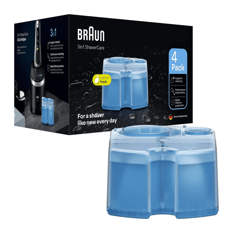 BRAUN 3-in-1-Rasiererpflege-Reinigungskartuschen für Reinigungsstationen