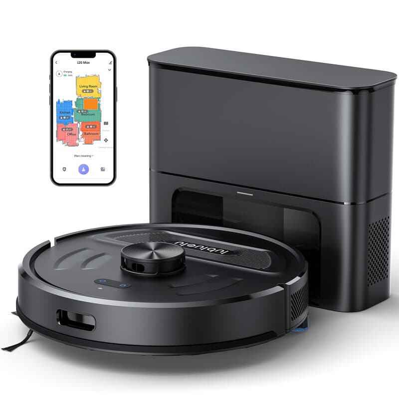 Lubluelu L20 Max Robot aspirateur-laveur 3-en-1 4000 Pa, 55 dB, avec station d’auto-vidage, navigation laser avec 5 cartes, commande via application