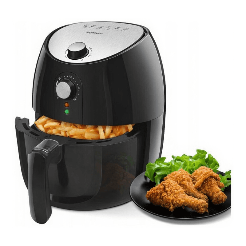 Aigostar Heißluftfritteuse, 1500 W, 3,5 L, 360° Luftzirkulation, mechanische Steuerung, 80-200 ℃, 0-30 Min. Timer