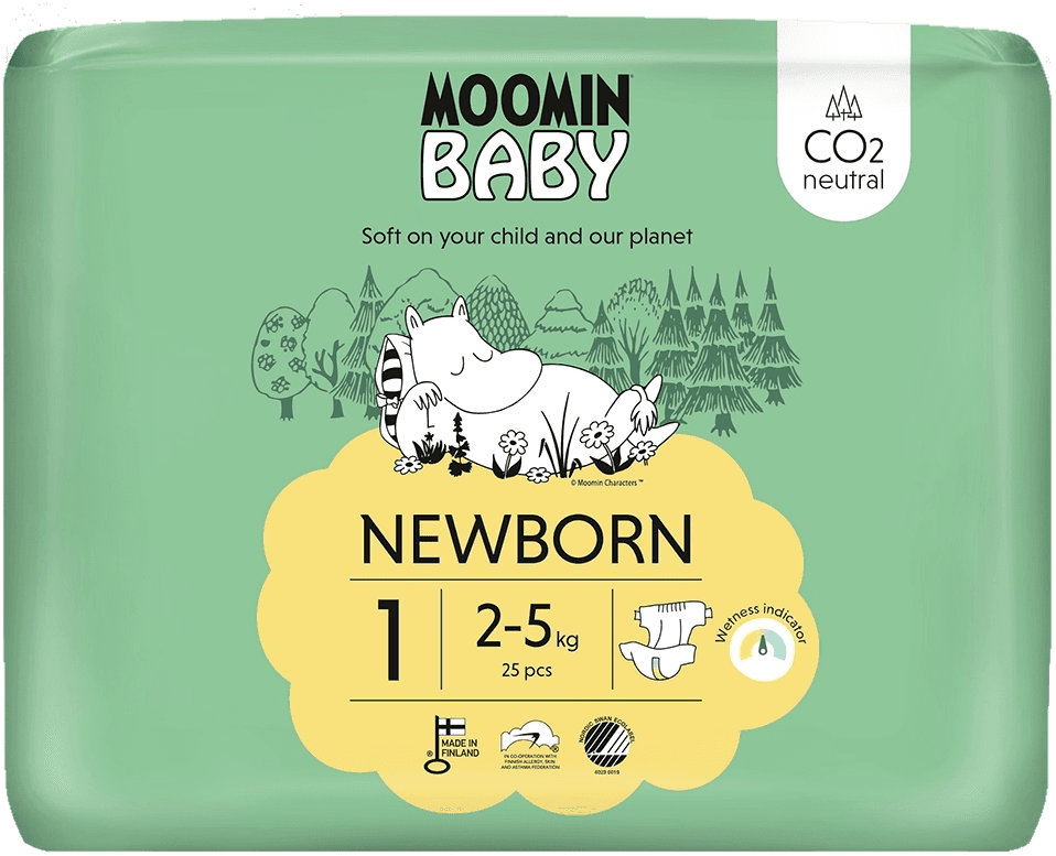 Moomin Baby Luier maat 1 Newborn