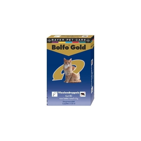 Bolfo Gold Druppels Kat 80, 2 pipetjes