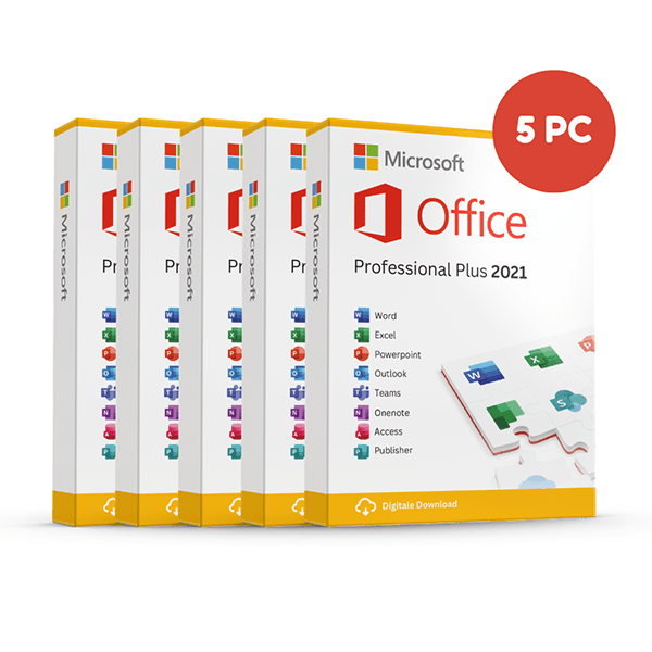 Microsoft Office Professional Plus 2021 Licentiecode - Windows 5 apparaten