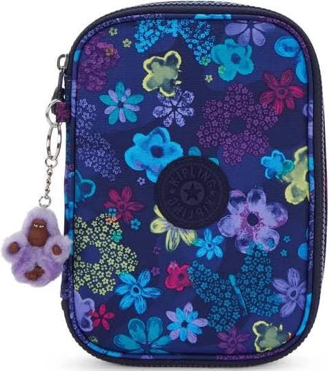 Kipling 100 PENS Pencase-Dark Flower Stamp