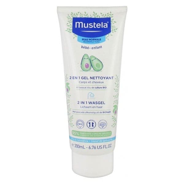 Mustela Gel Bébé 2 en 1 Cheveux et Corps - 200 ml | Pour bébé