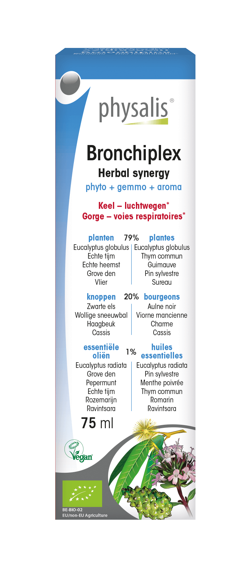 Physalis Bronchiplex Herbal Synergy Vloeibaar - 75ml