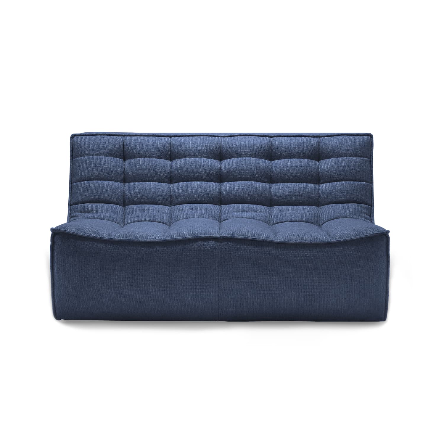 Ethnicraft - Sofa 2 Sitzer N701 - Blau - Schaumstoff - Designer Jacques Deneef