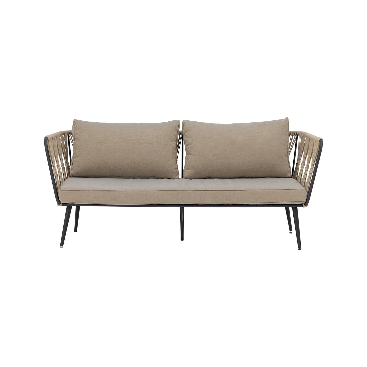 Bloomingville - Gepolstertes Gartensofa Pavone - Beige - Polyesterseil
