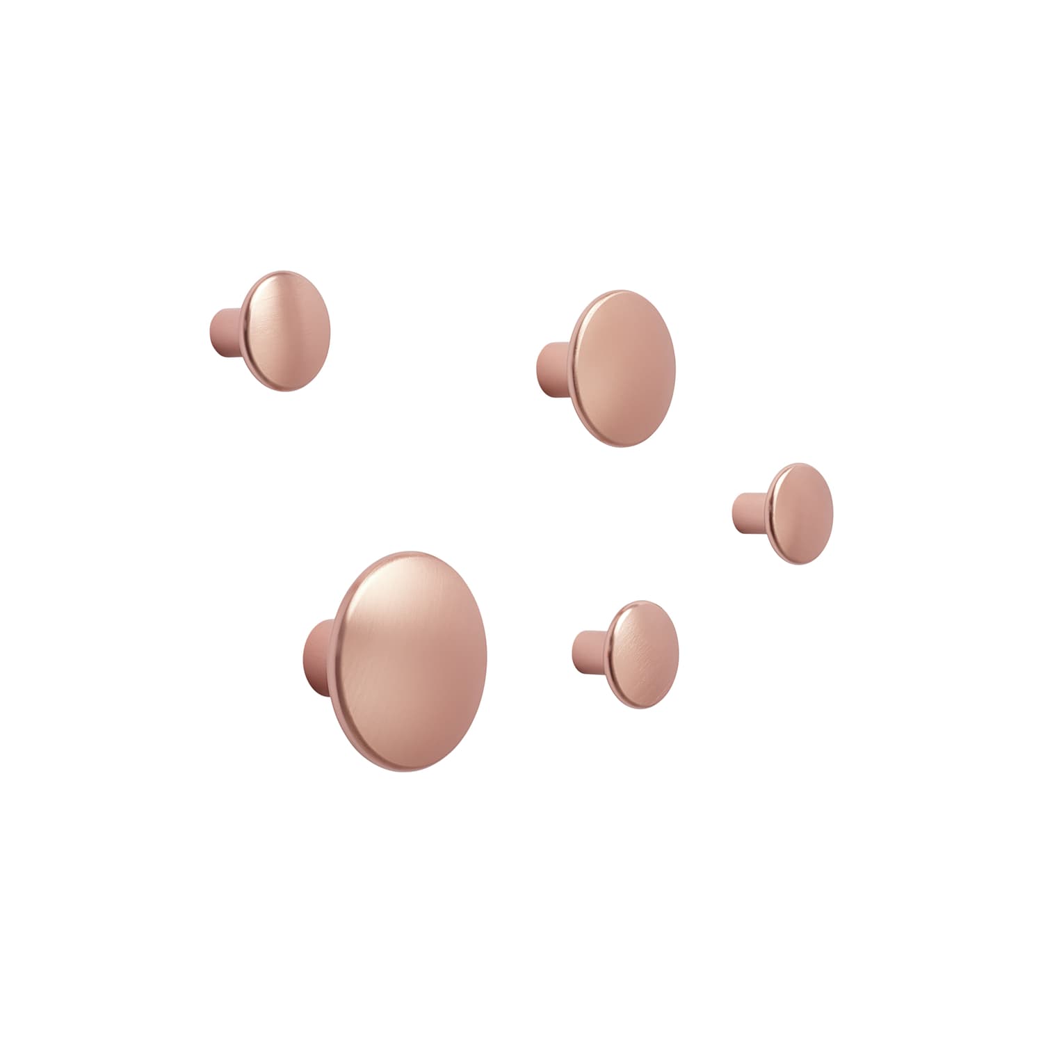 Muuto - Wandhaken The dots - Rosa - Aluminium - Designer Lars Tornoe