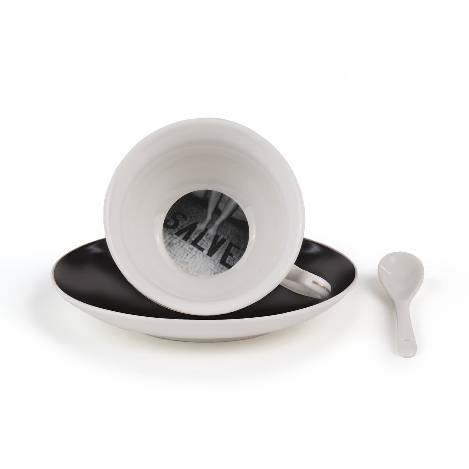 Seletti - Tasse à thé Guiltless - Noir - Porcelaine fine - Designer Lady Tarin