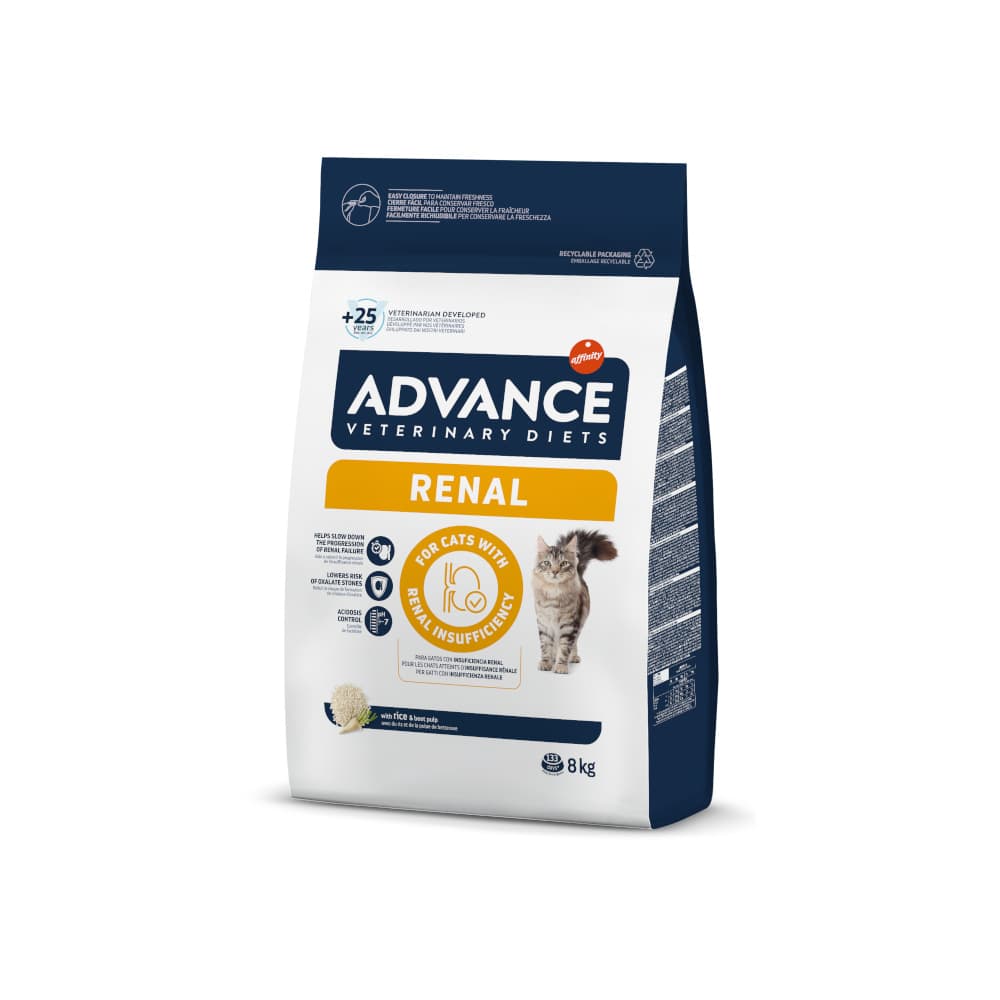 8kg Renal Feline Advance Veterinary Diets - Croquettes pour chat