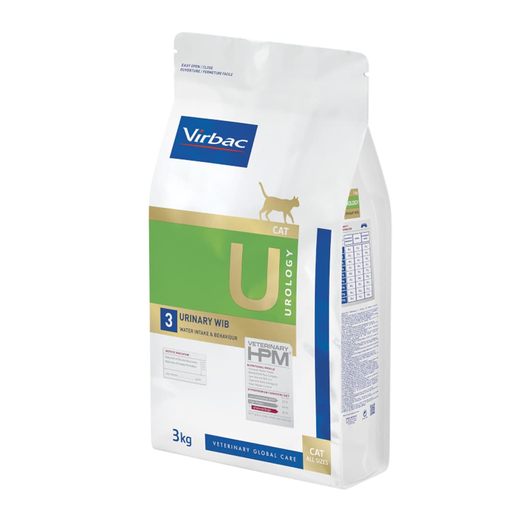 3kg U3 Urology Urinary WIB Virbac Veterinary HPM - Croquettes pour chat
