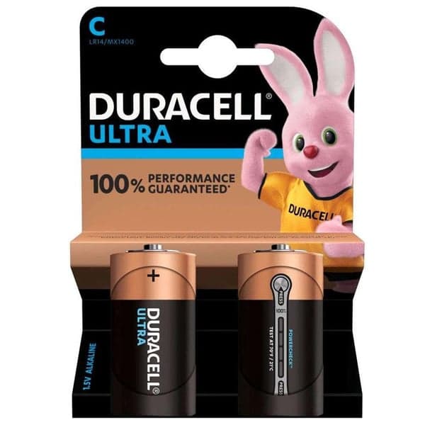 Duracell C Batterijen (2 Stuks) Tegen Ratten - Gaan langer mee - Voor diverse apparaten - Goede kwaliteit