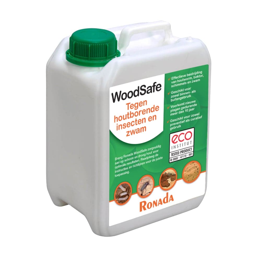 Woodsafe Tegen Houtborende Insecten En Zwam 2,5 Liter - Voldoende voor 25 m² - Geen giftige stoffen - Duurzame bescherming