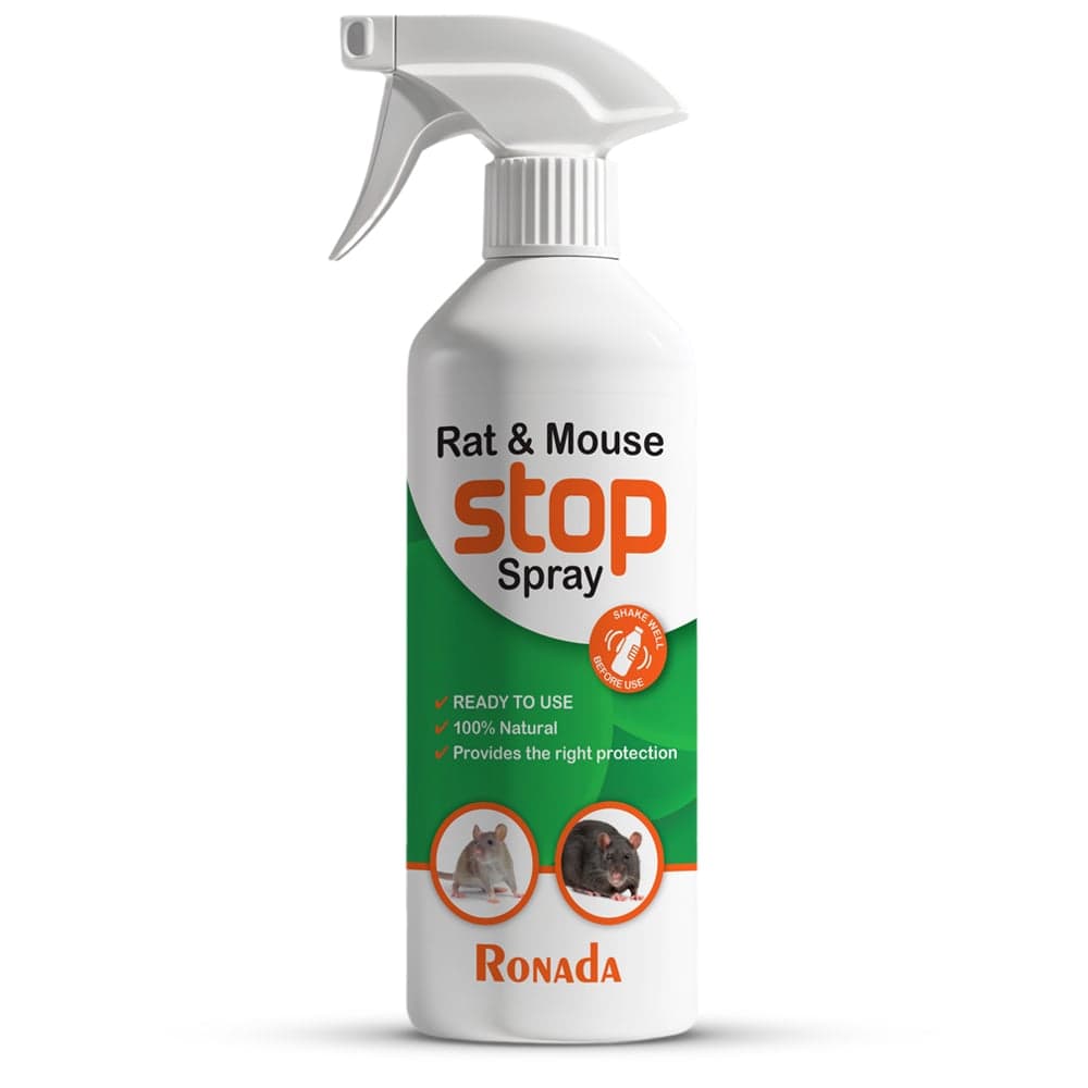 Ronada Spray Gegen Mäuse Und Ratten 500 Ml - Natürlich und sofort wirksam - Wirkt schnell
