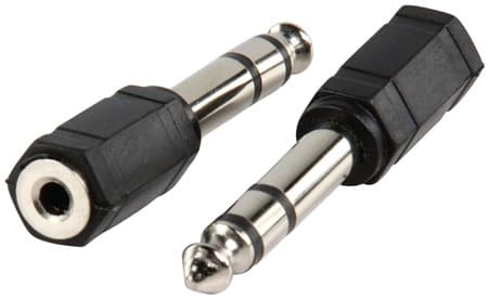 Valueline Stereo Audio Adapter 6 35 mm Mannelijk / 3 5 mm Vrouwelijk