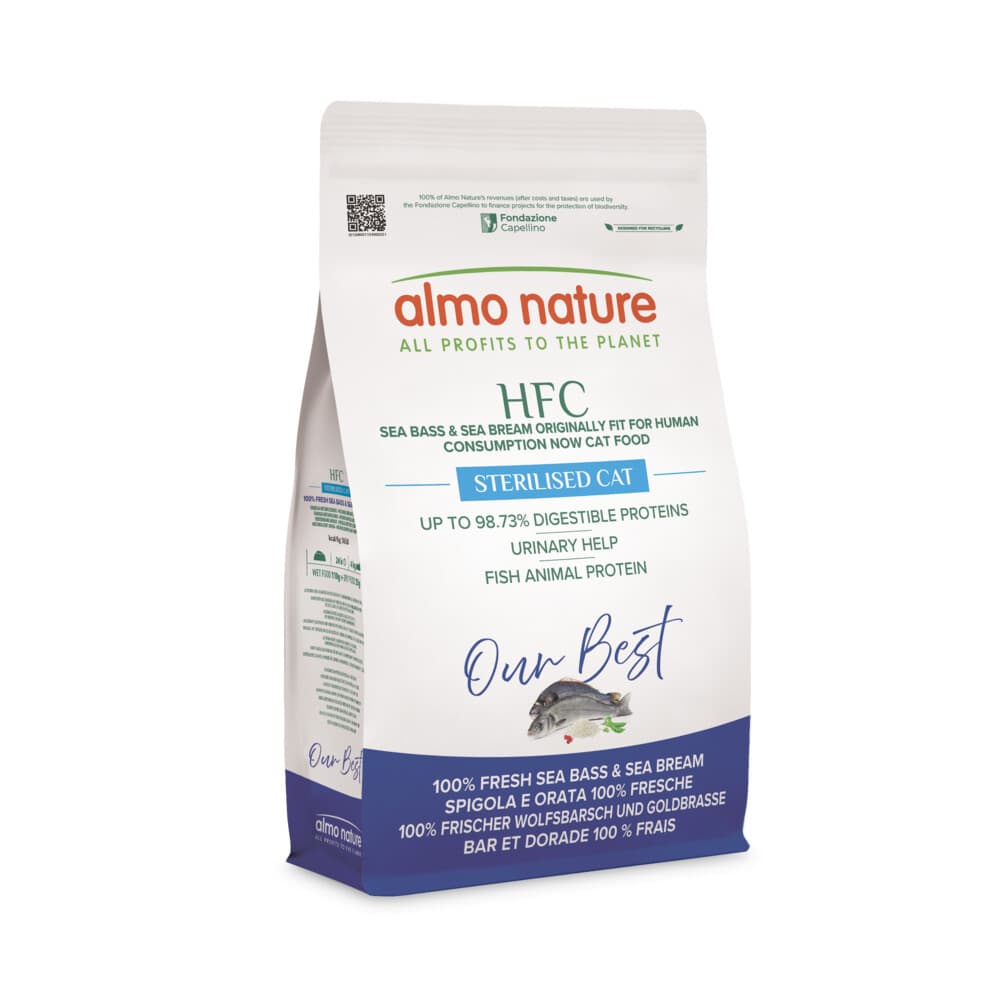 Almo Nature HFC Kattenvoer Droog Adult Zeebaars & Zeebrasem 1,2 kg