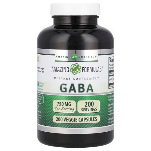 Amazing Nutrition, GABA, 750 mg, 200 vegetarische capsules