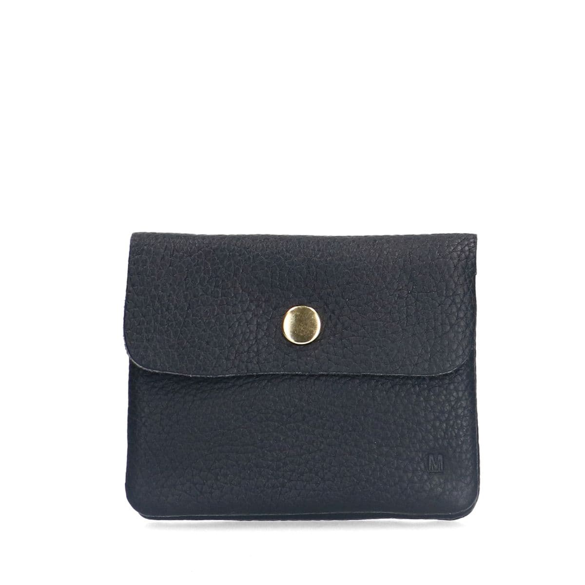 Manfield Zwarte Leren Portemonnee - Maat Onesize