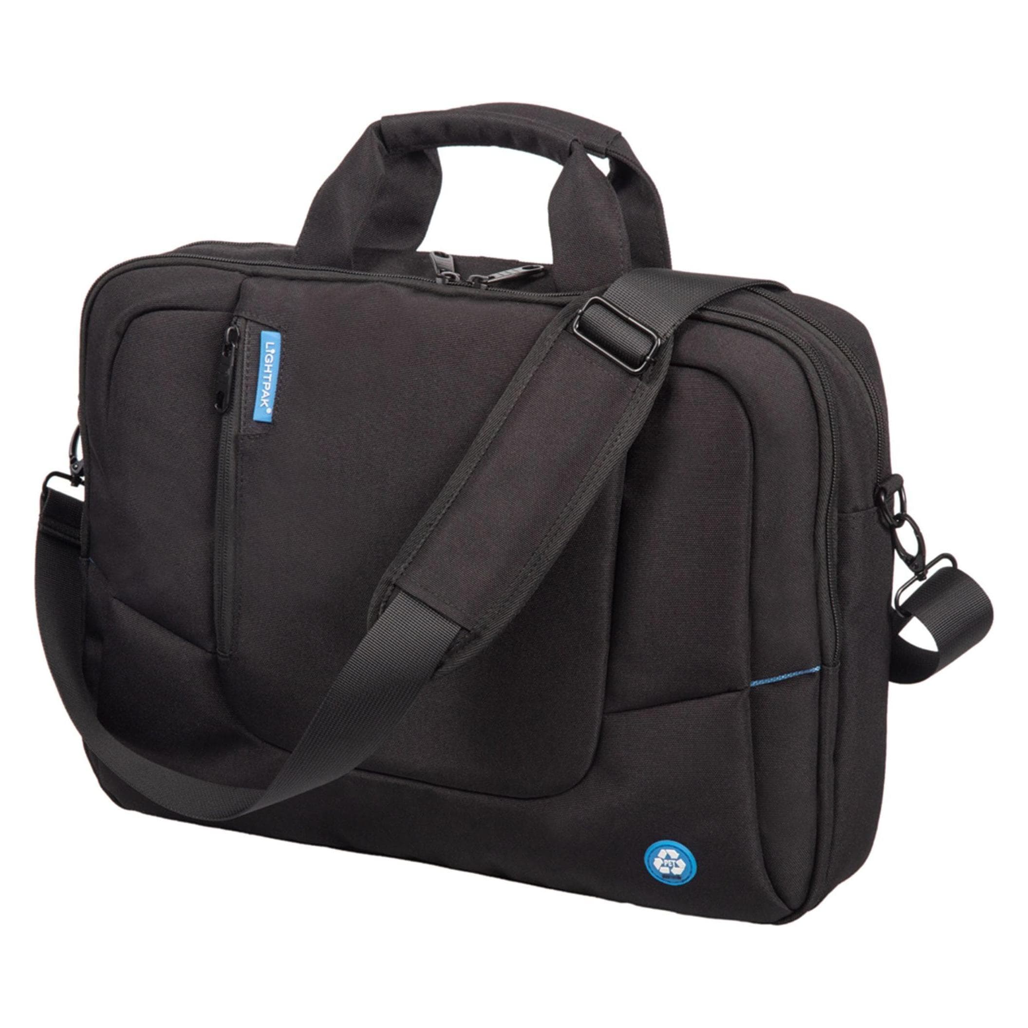 Lightpak Laptoptas RPET synthetische vezel zwart (17", Universeel), Laptoptas, Zwart
