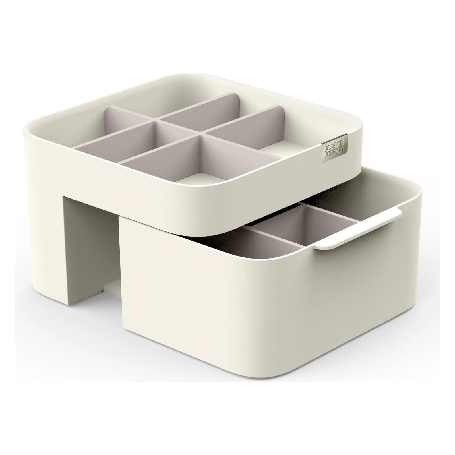 Joseph Joseph, Opbergen in de badkamer, Viva Make-up Cosmetic Organiser met Lade, demonteerbaar voor eenvoudige reiniging - Shell