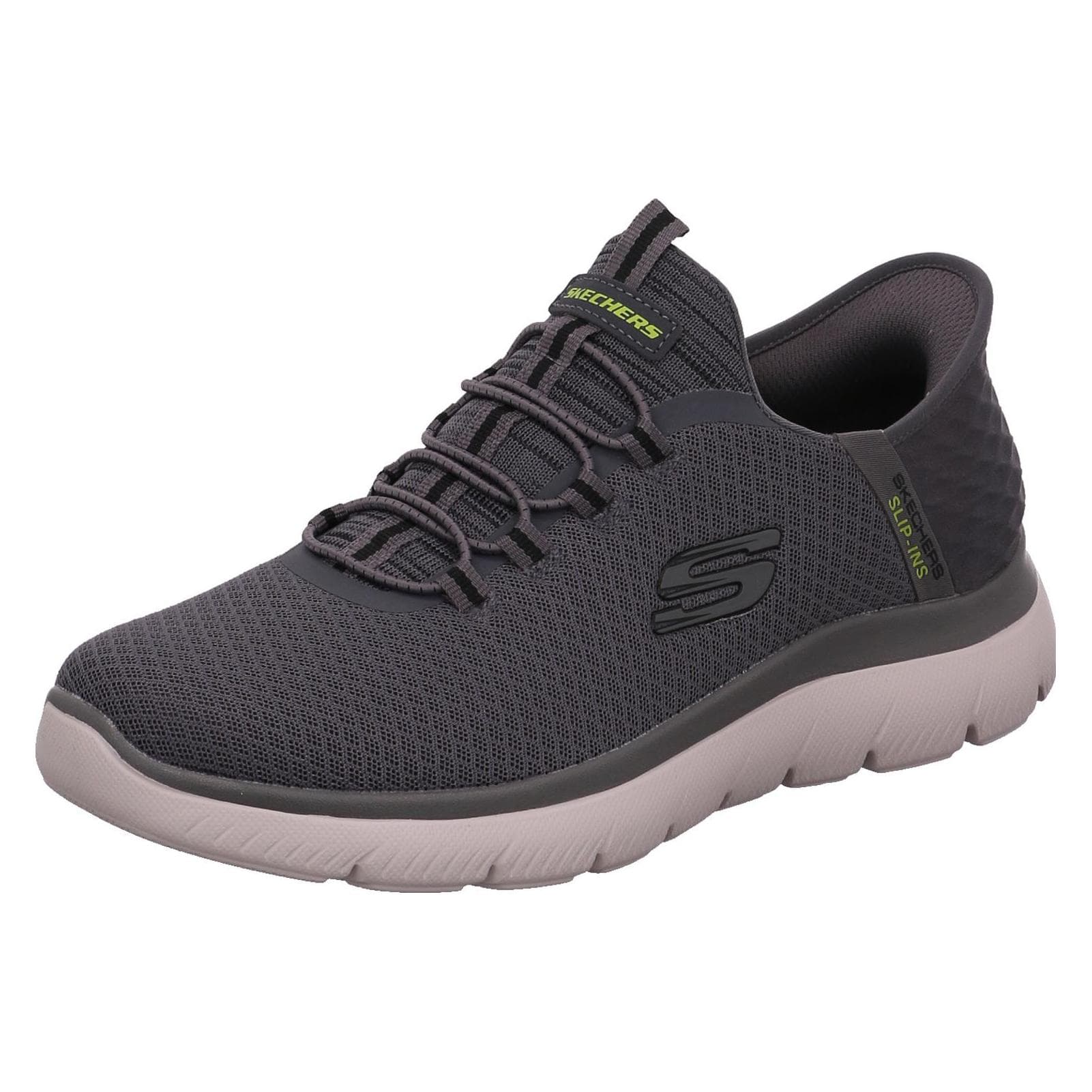 Skechers, Mannen, Sneakers, Toppen - Hoog Bereik, Grijs, (43)