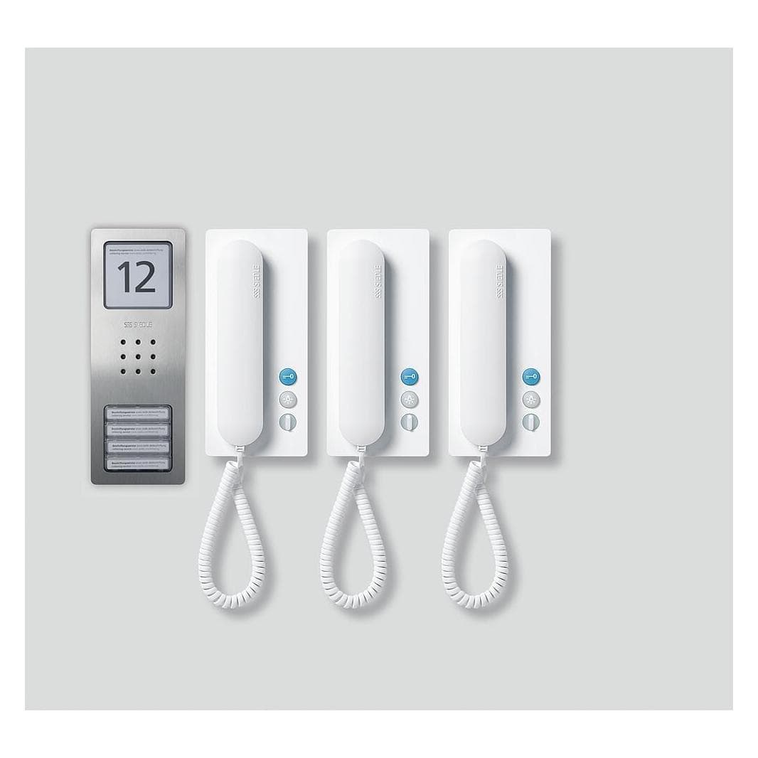 Siedle, Bel + deurintercom, Audioset SET CA 812-3 E/W Compact geborsteld edelstaal (Bedraad)