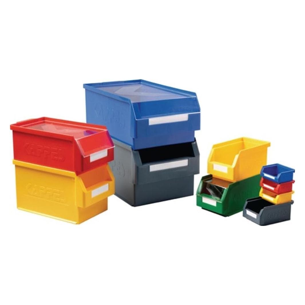 Kappes, Opslagcontainer, Opbergdoos met open voorzijde L500xB300xH200mm PE blauw