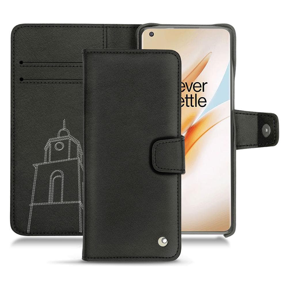 Noreve Leren Portemonnee (OnePlus 8 Pro), Smartphonehoes, Zwart