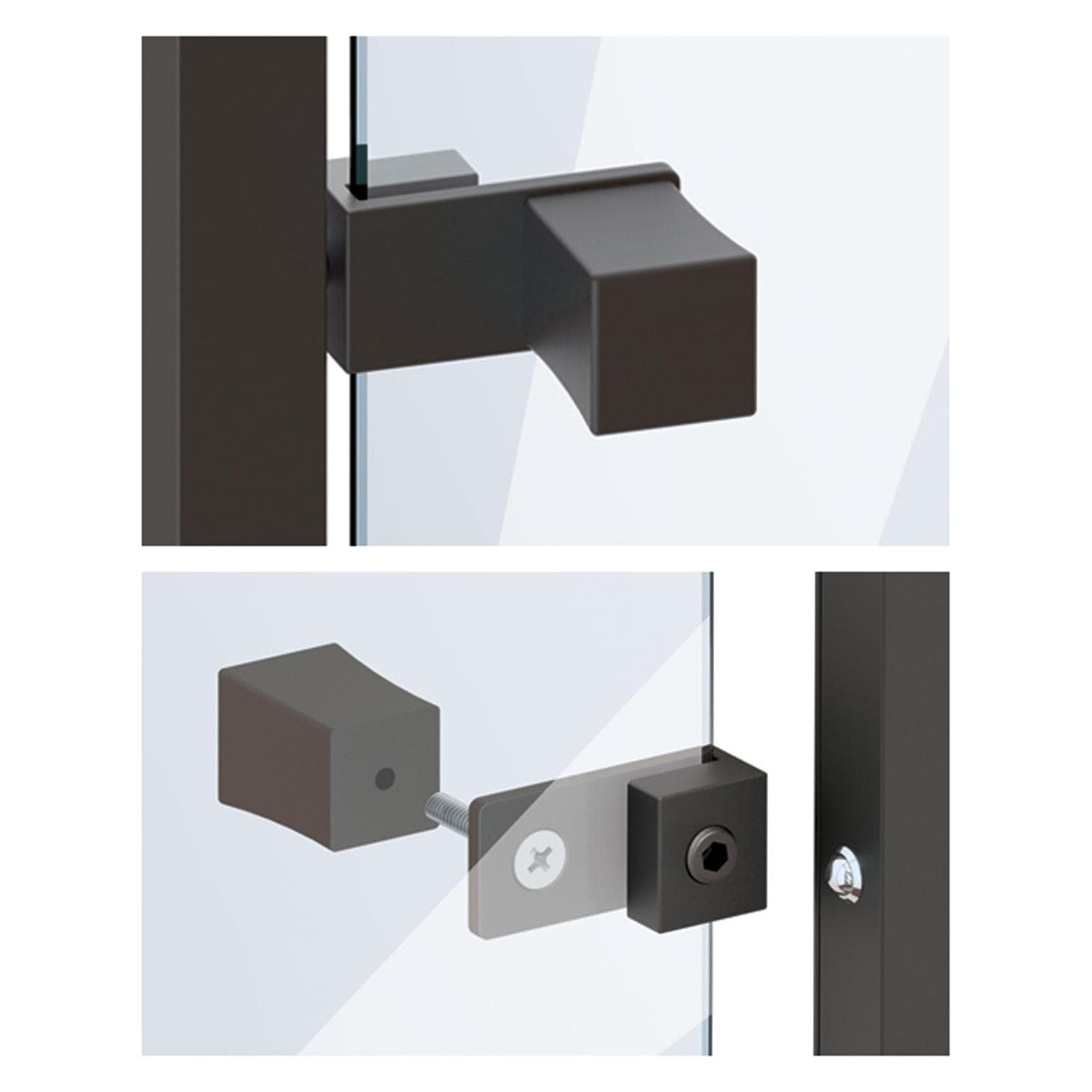 Hettich, Meubilair, Glazen deur adapter Cadro voor knoppen (2 Pcs.)