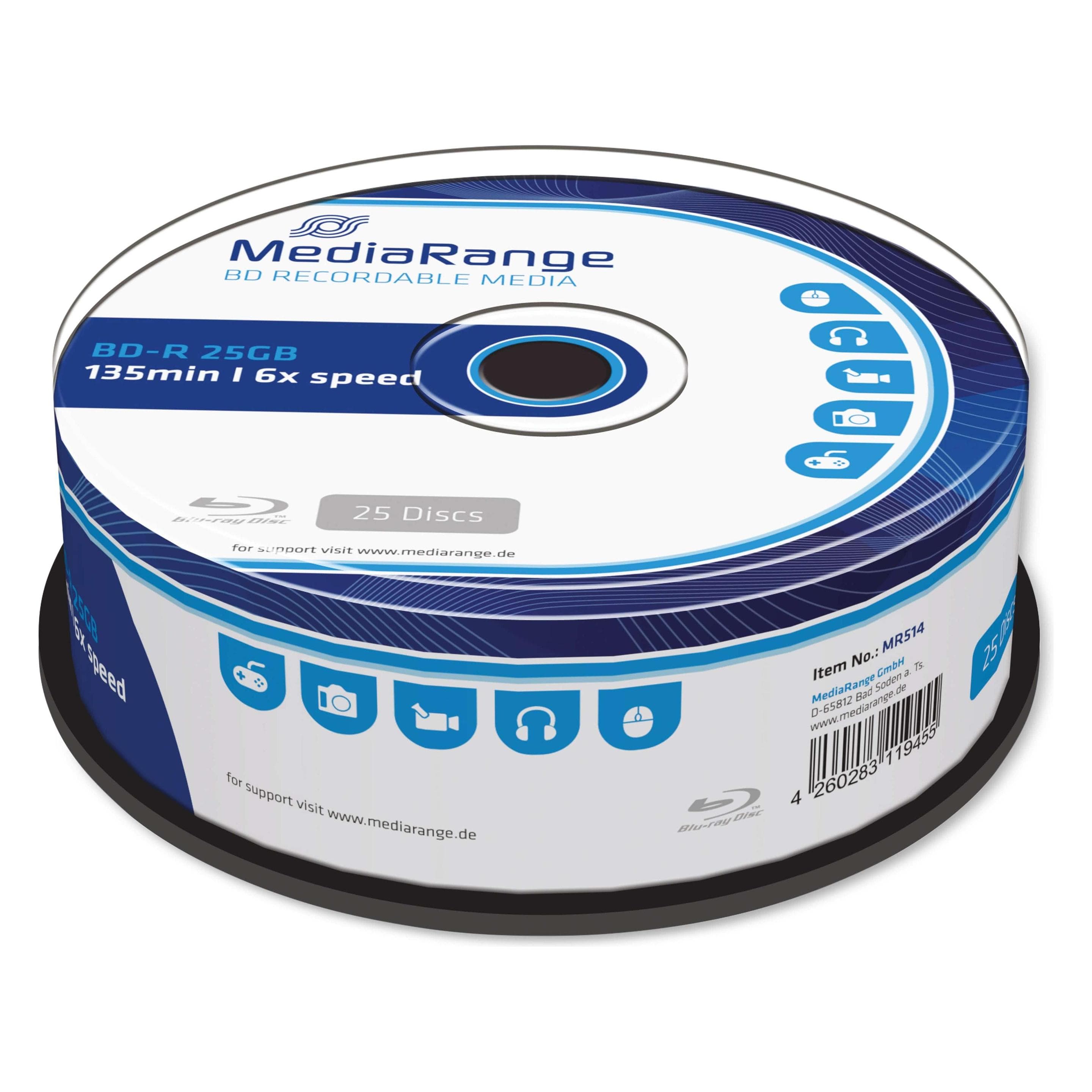 MediaRange MR514 (25x), Optische gegevensdrager