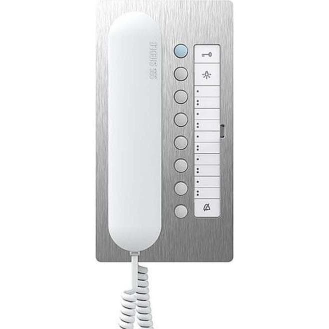 Siedle, Bel + deurintercom, S. & Soehne Comfort bus telefoon roestvrij staal/wit BTC 850-02 E/W (Bedraad)