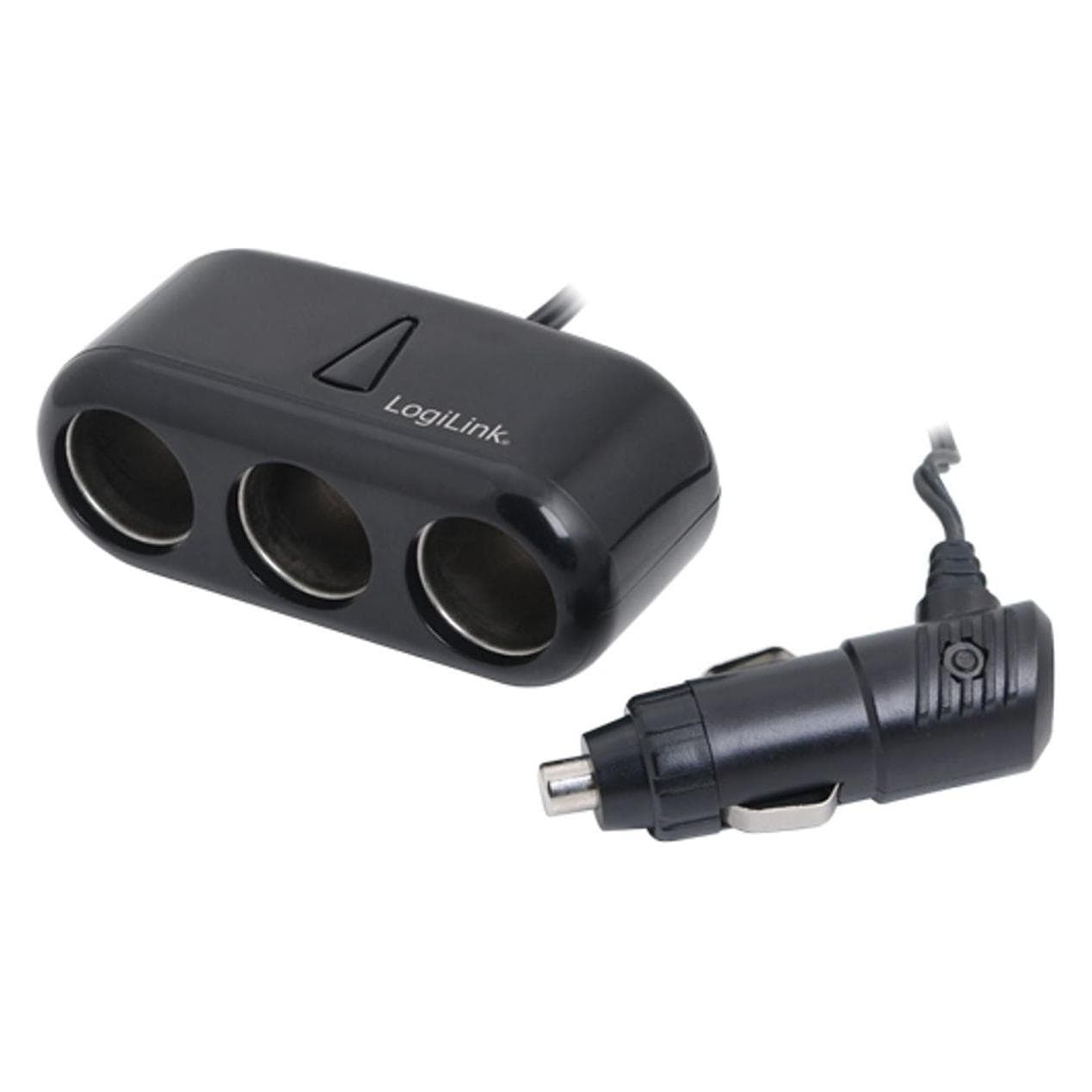 LogiLink Verdeler voor sigarettenaansteker, Auto-adapter, Zwart