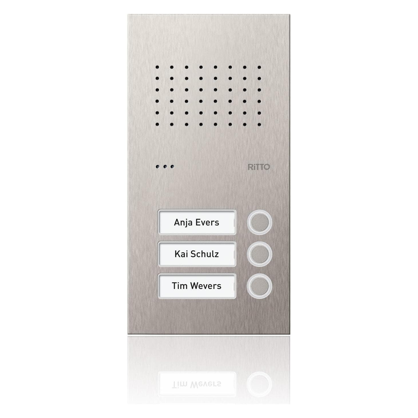 Schneider Electric, Bel + deurintercom, Elektrisch deurstation Acero Pur 3WE