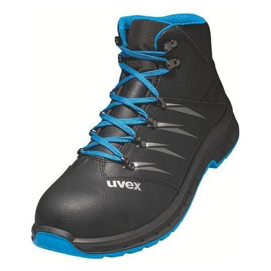 Uvex, Werkschoenen, 2 trendlaarzen S2 69359 blauw, zwart wijdte 12 maat 41 (S2, 41)