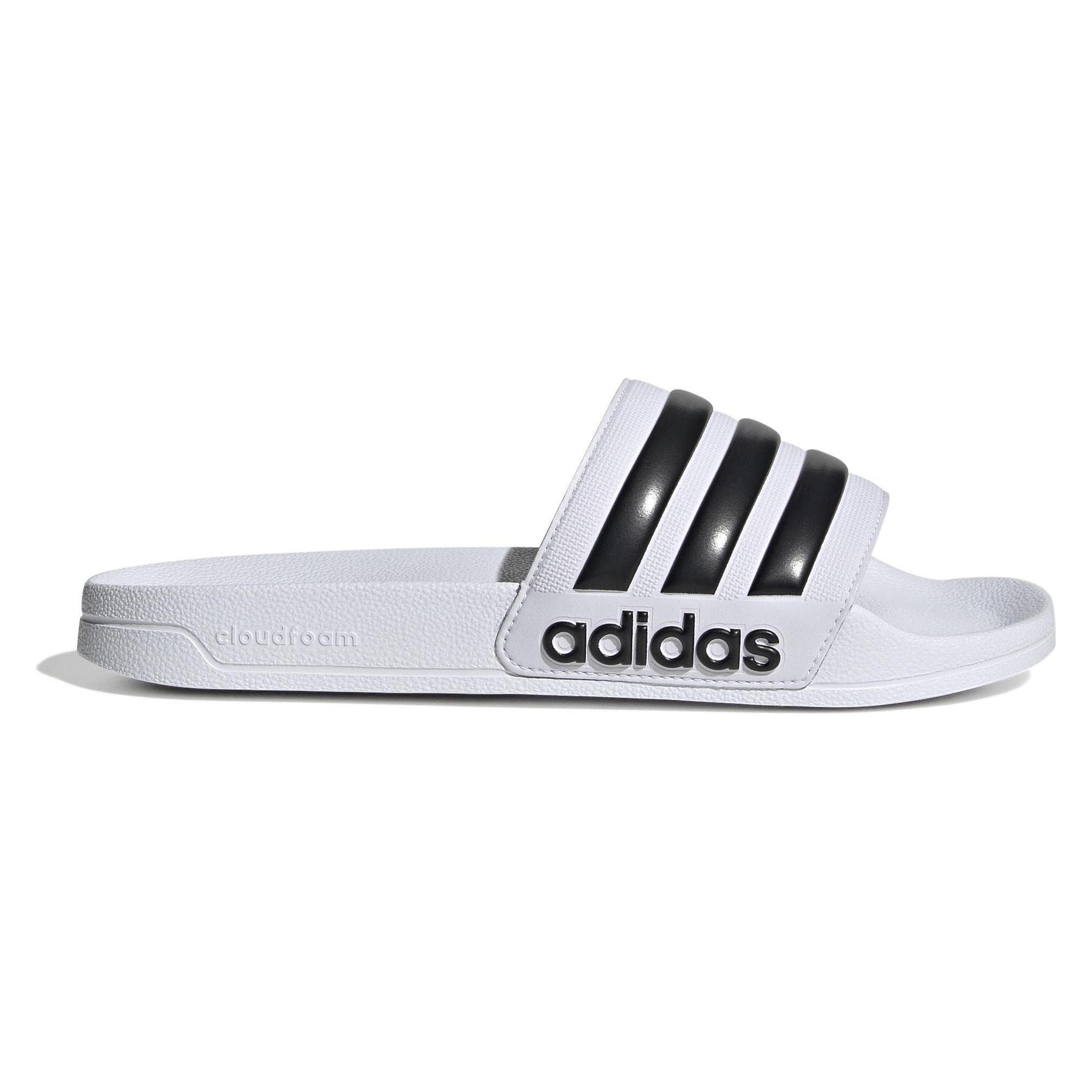 Adidas, Mannen, Pantoffels, Adilette, Veelkleurig, Wit, (42)