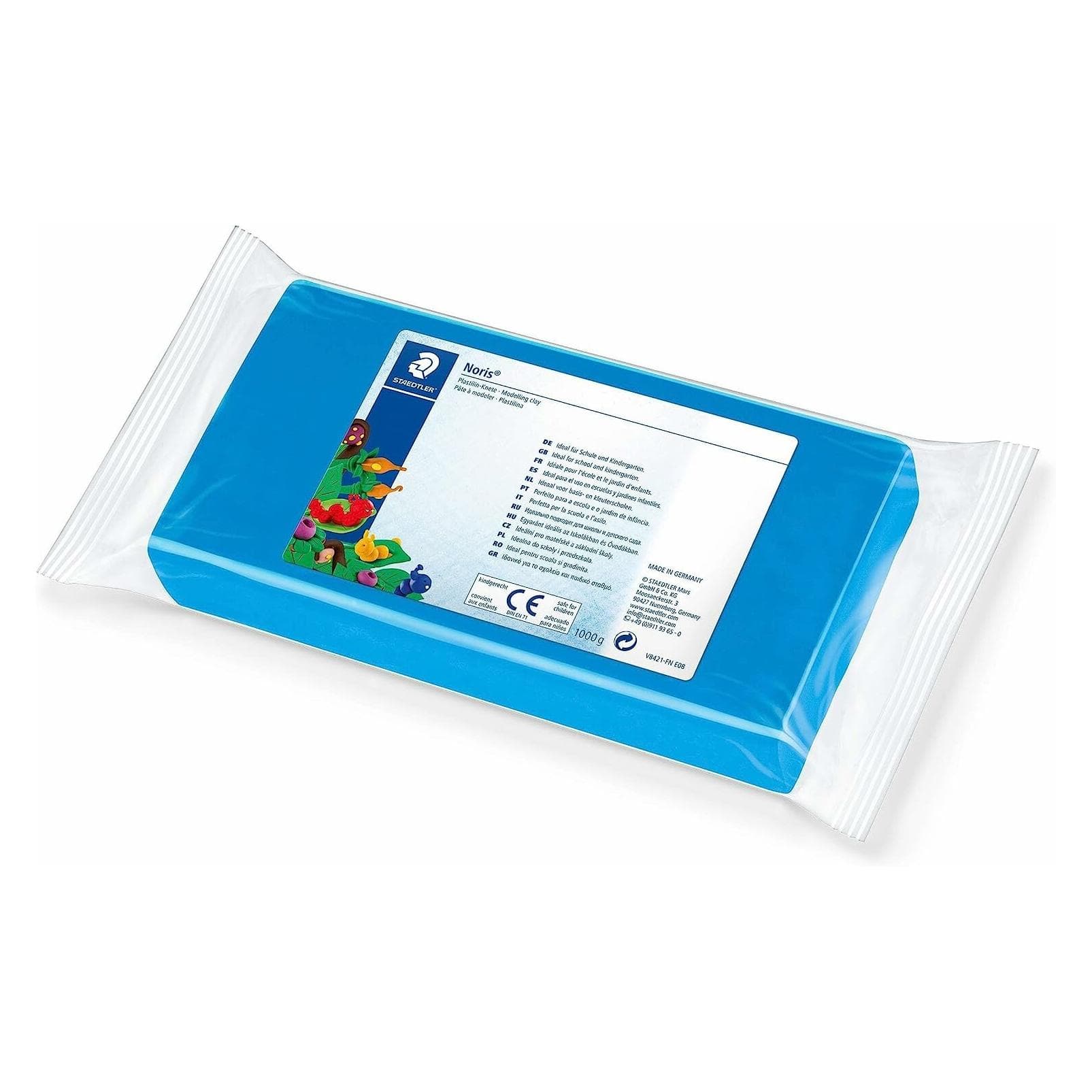 Staedtler, Boetseerklei, Plasticine boetseerklei 1kg blauw Noris