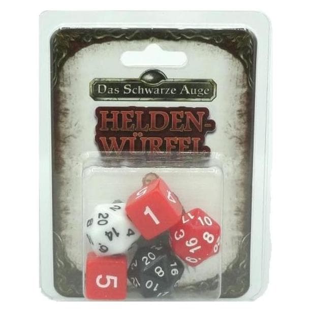 Ulisses Spiele DSA5 Beginner's Box - Dwergdobbelset, 5 stuks, rood (DE editie)